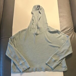 Light Mint Green Ribbed Hoodie, girls size 8